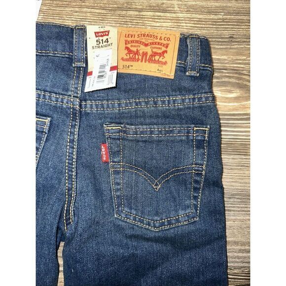 Levi's Boys' 514 Straight Fit Performance Jeans - Medium Wash Size 4. NWT. Z - Picture 5 of 10